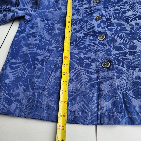Christopher & Banks Blue Floral Lightweight Shirt Jacket - Picture 6 of 15
